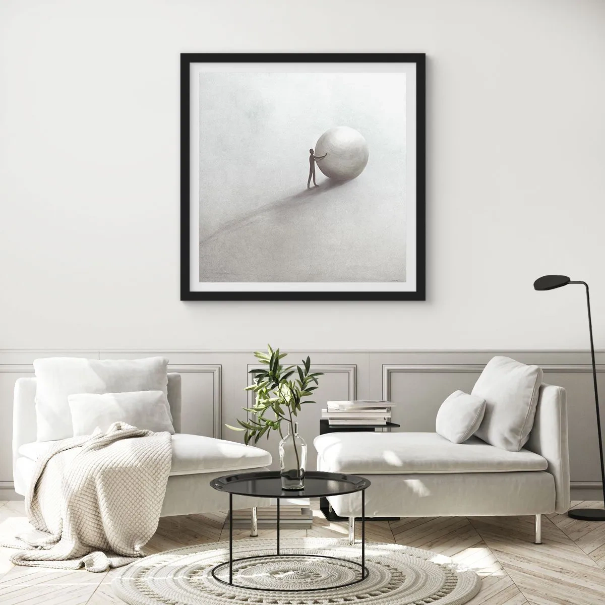 Plagát v čiernom ráme - Hra života - 60x60 cm