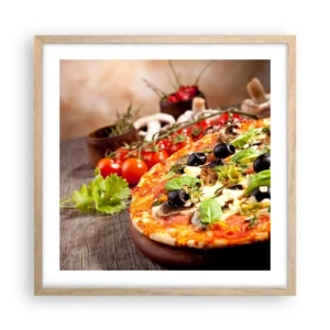 Plagát v ráme zo svetlého duba - Z telurických zložiek - 50x50 cm