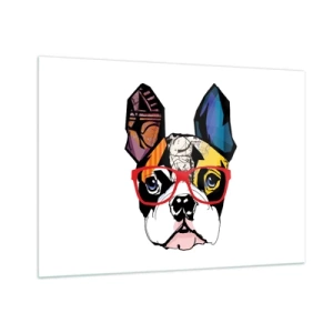 Obraz na skle - Intelektuál - 100x70 cm