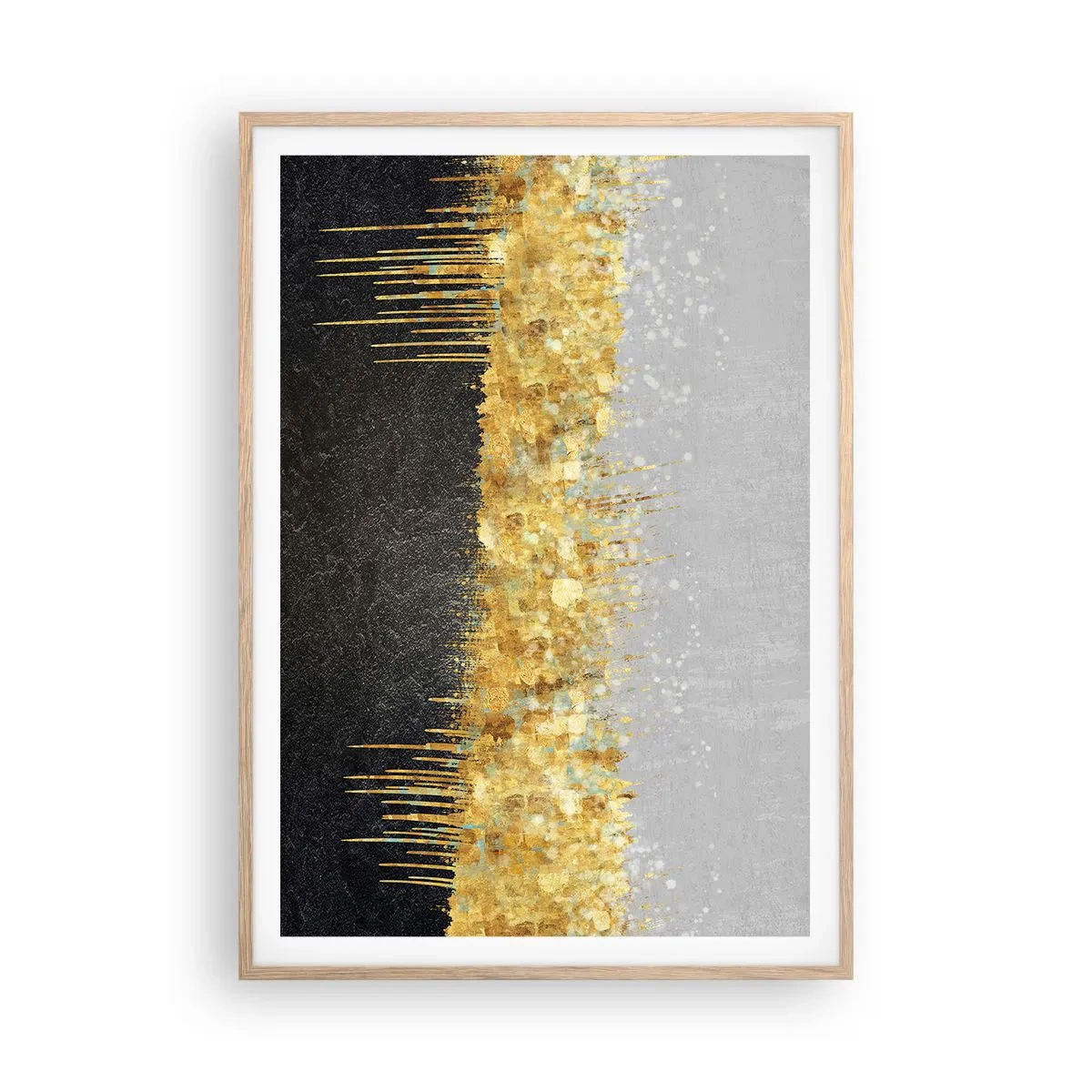 Plagát v ráme zo svetlého duba - Dovnútra a nahor - 70x100 cm