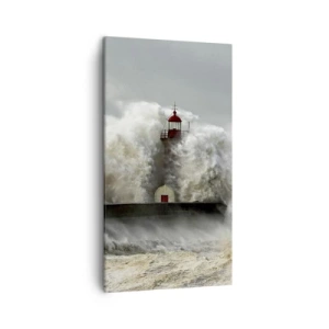 Obraz na plátne - Hnev oceánu - 45x80 cm