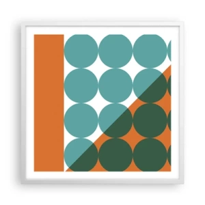 Plagát v bielom ráme - Hore a šikmo - 60x60 cm