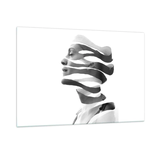 Obraz na skle - Surrealistický portrét - 120x80 cm