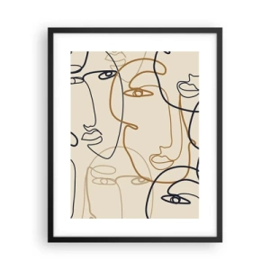 Plagát v čiernom ráme - Portrét znásobený - 40x50 cm