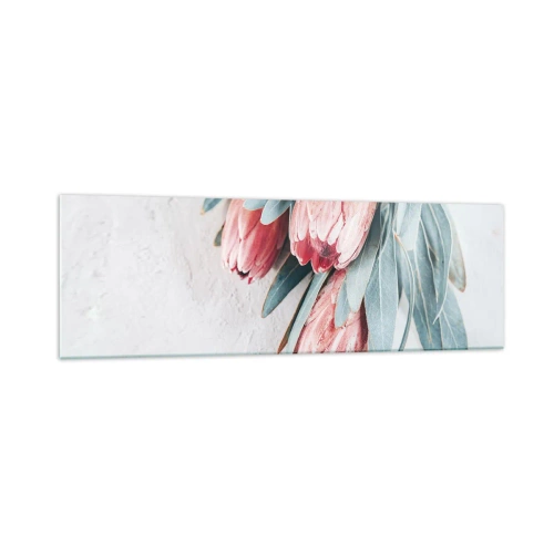 Obraz na skle - Zahanbené svojou vlastnou krásou - 160x50 cm