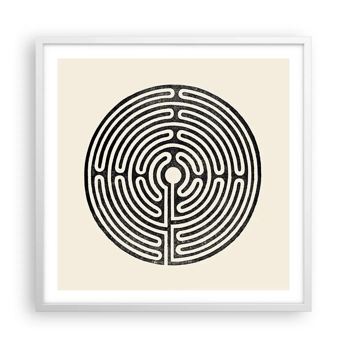 Plagát v bielom ráme - Tajomný poriadok - 60x60 cm