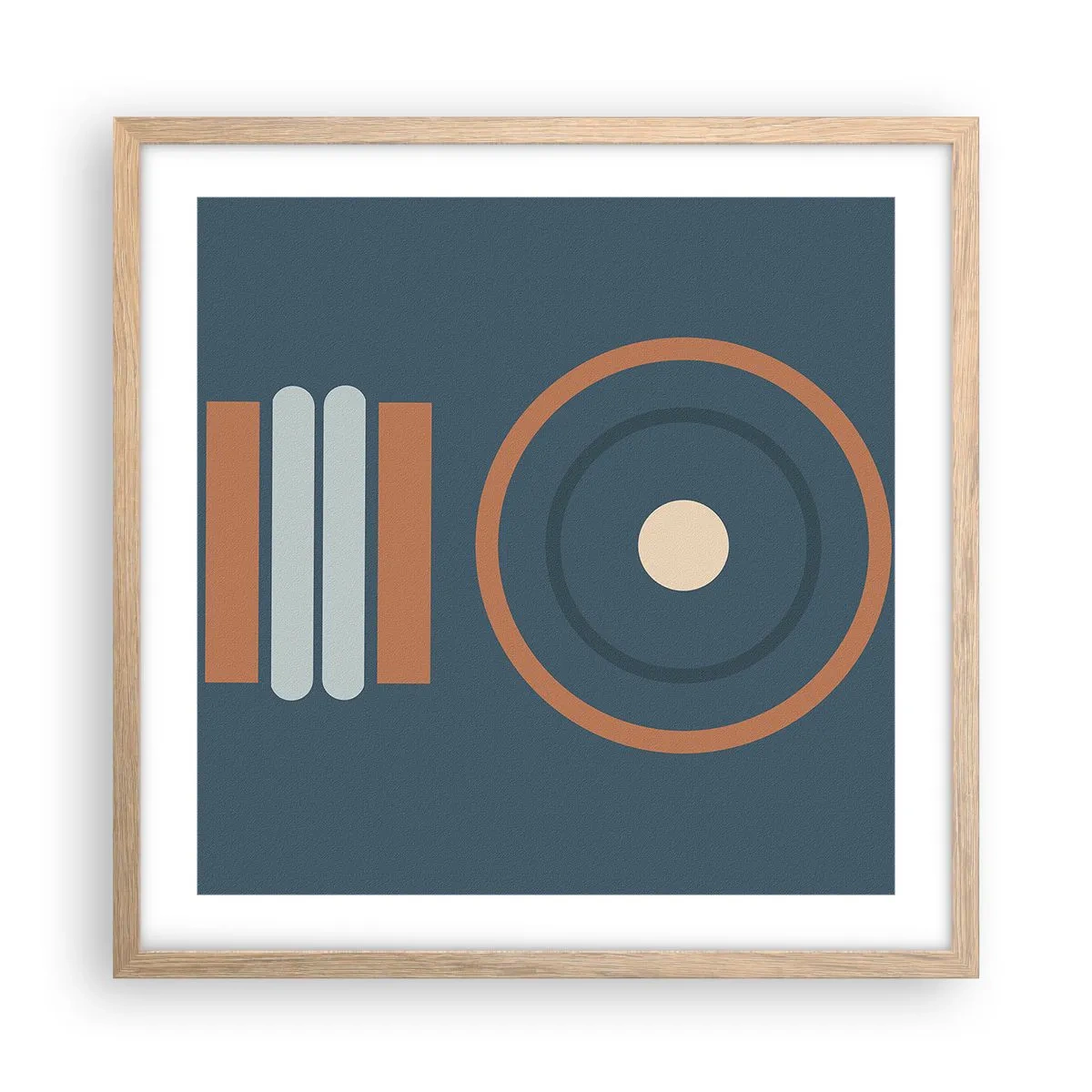 Plagát v ráme zo svetlého duba - Podstata vecí - 50x50 cm