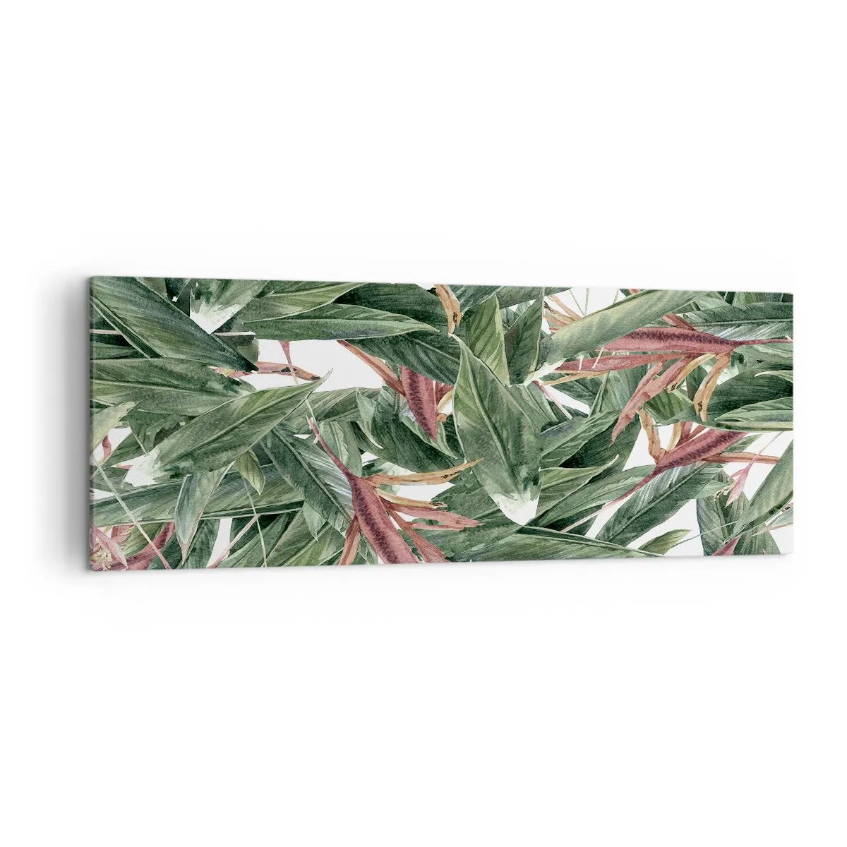 Obraz na plátne - Smaragdovo-ľaliové húštie - 140x50 cm