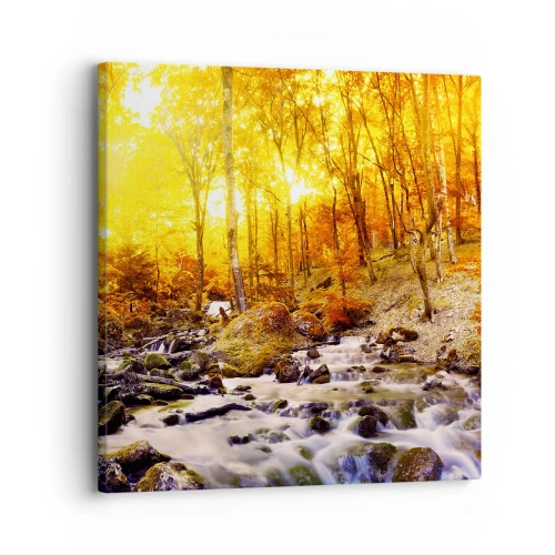 Obraz na plátne - Kamene zasadené do zlata a platiny - 30x30 cm