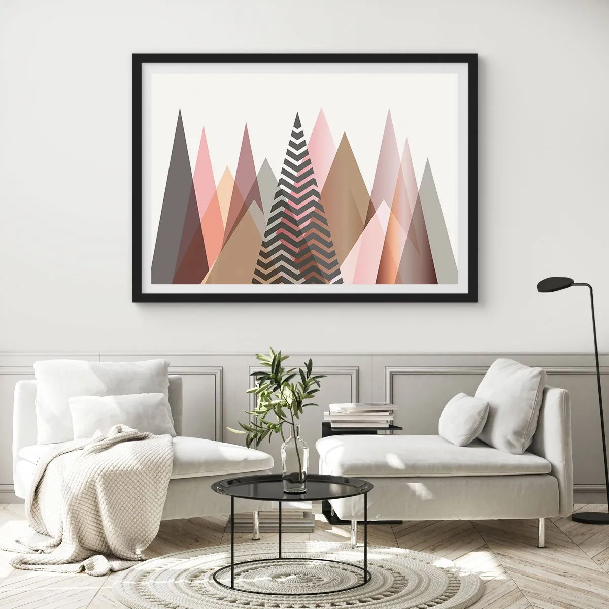 Plagát v čiernom ráme - Pyramidálny pohľad - 50x40 cm