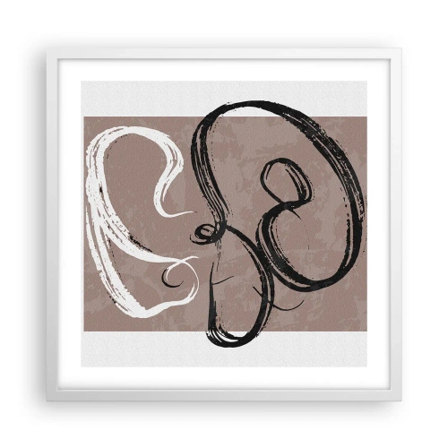 Plagát v bielom ráme - Kompozícia – hľadanie úplnosti - 50x50 cm
