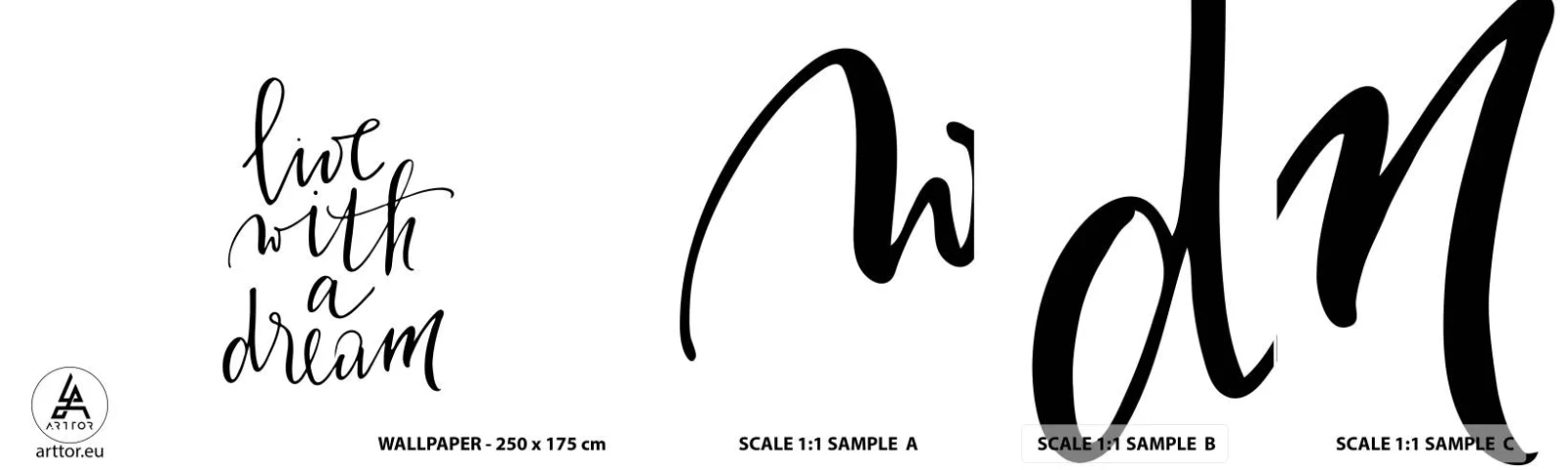 Vzorka samolepiacej fototapety Deluxe Sticker - Of course - Typografia, Afirmácia, Maxim - 100x30 cm