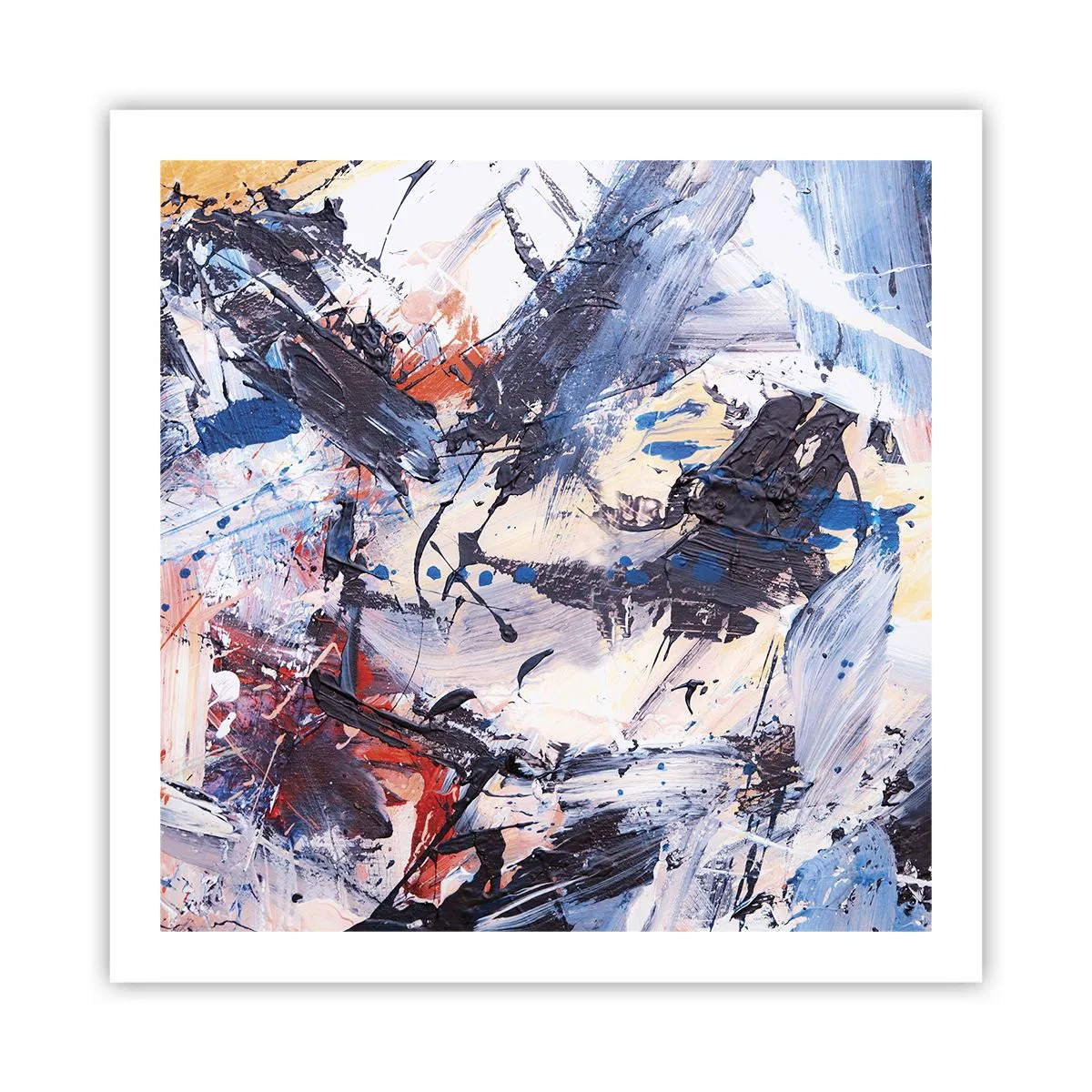 Plagát - Bláznivý tanec abstrakcie - 60x60 cm