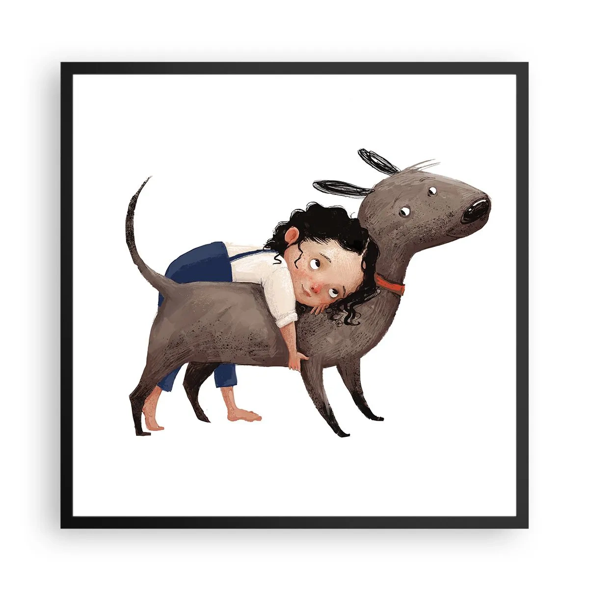 Plagát v čiernom ráme - Najlepší priatelia - 60x60 cm