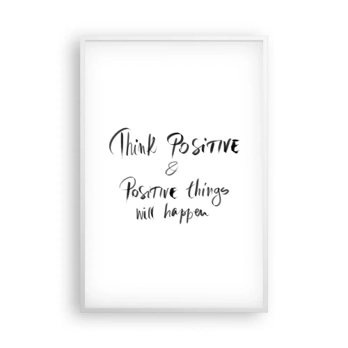 Plagát v bielom ráme - Ako žiť? - 61x91 cm