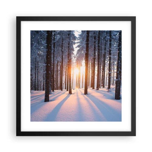 Plagát v čiernom ráme - Jasne čierne na bielom - 40x40 cm