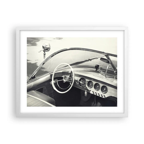 Plagát v bielom ráme - Počasie pre bohatých - 50x40 cm