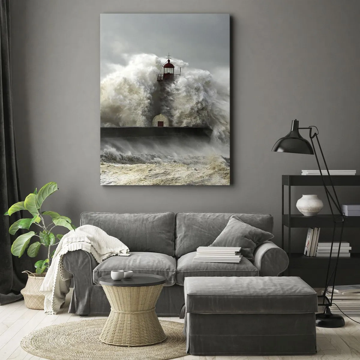 Obraz na plátne - Hnev oceánu - 50x70 cm