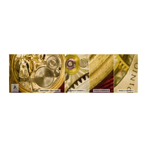 Vzorka fototapety Premium Canvas - Choď s duchom času - Hodiny, Mechanizmus hodín, Vintage - 100x30 cm