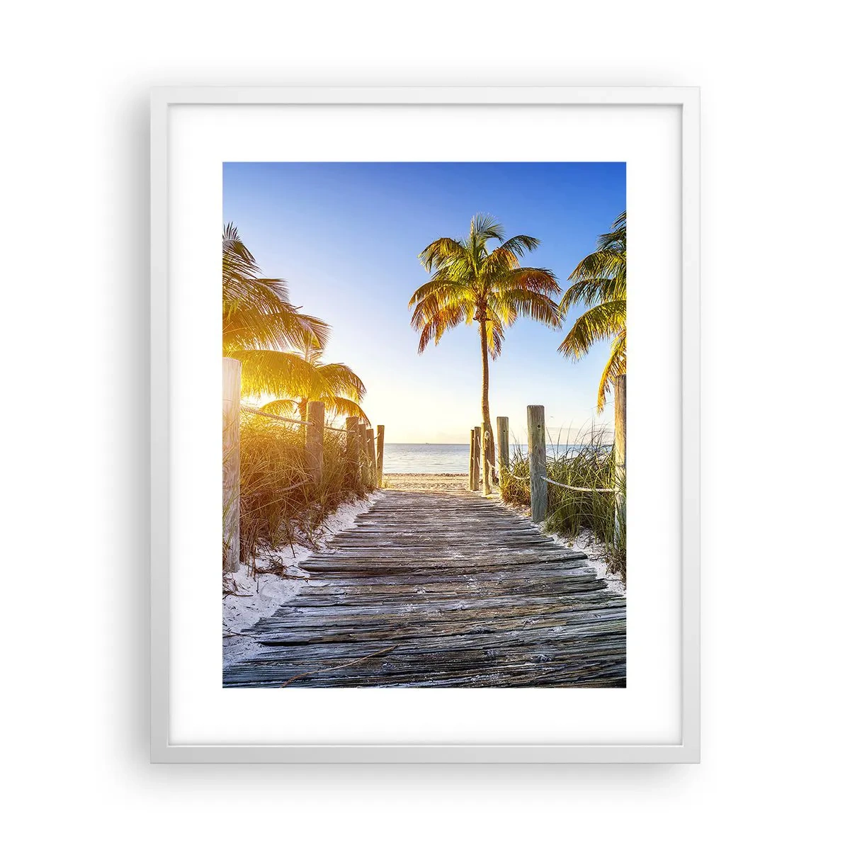 Plagát v bielom ráme - Priamo do raja - 40x50 cm