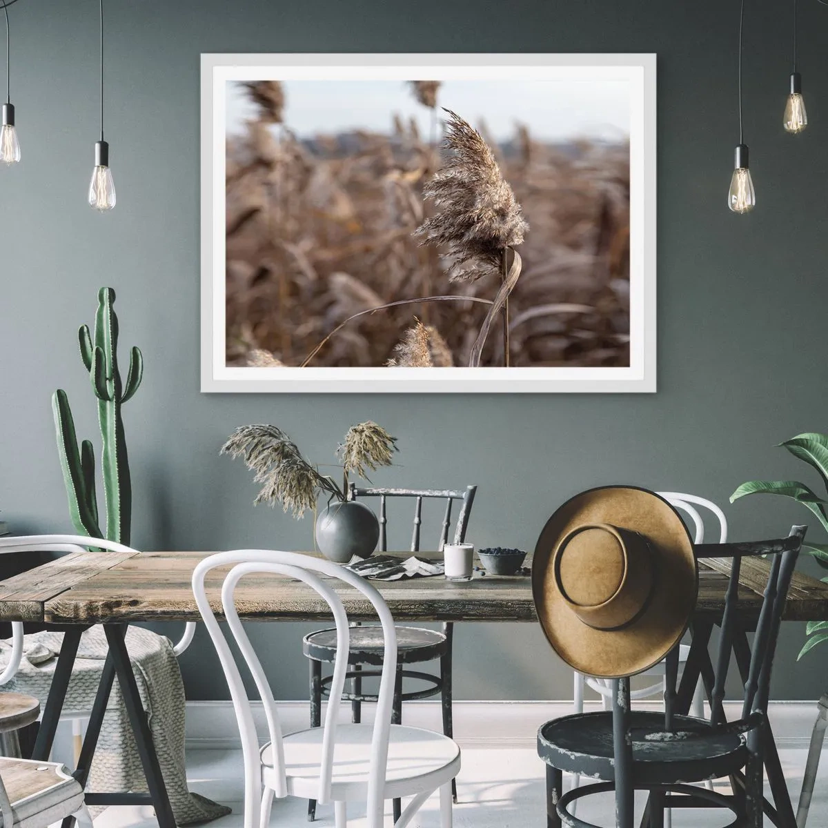 Plagát v bielom ráme - Čas odletieť s vetrom - 70x50 cm