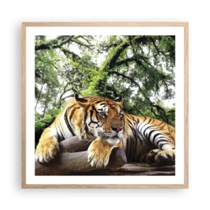 Plagát v ráme zo svetlého duba - S úctou - 60x60 cm