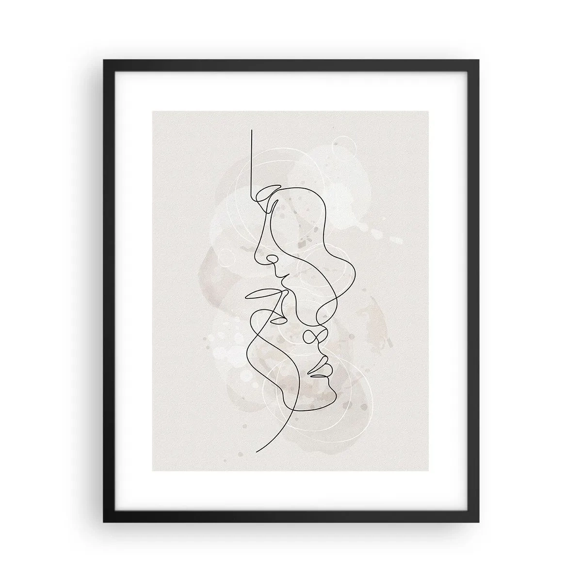 Plagát v čiernom ráme - Zamotaní v objatí - 40x50 cm