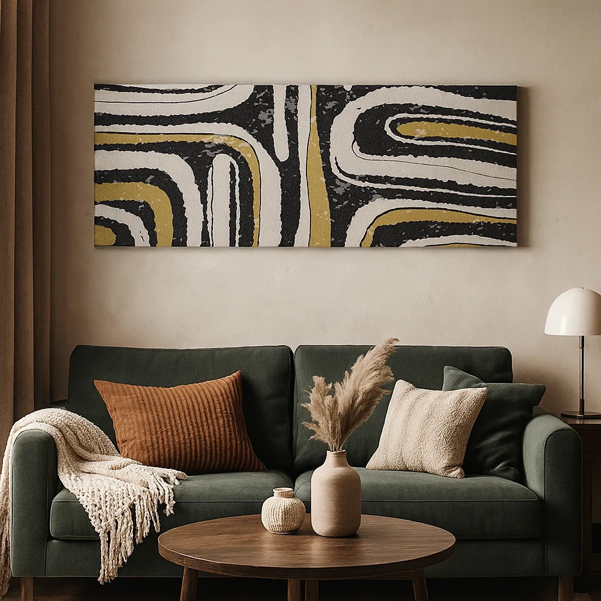 Obraz na plátne - Kompozícia: trakty a uličky - 30x30 cm