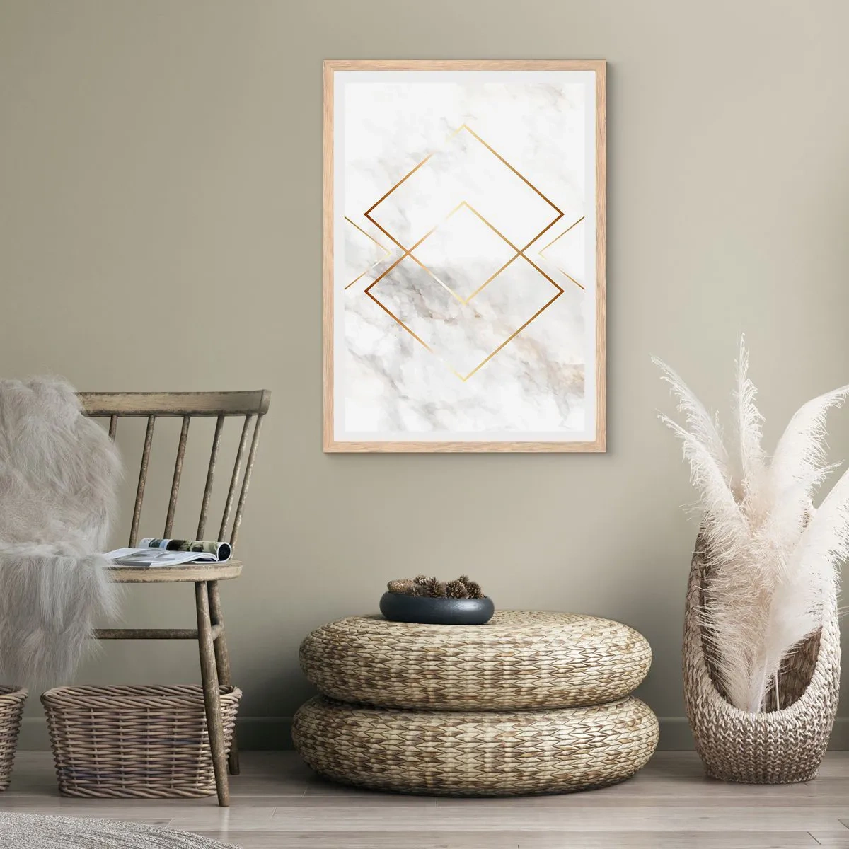 Plagát v ráme zo svetlého duba - Pohľad na nekonečno - 70x100 cm
