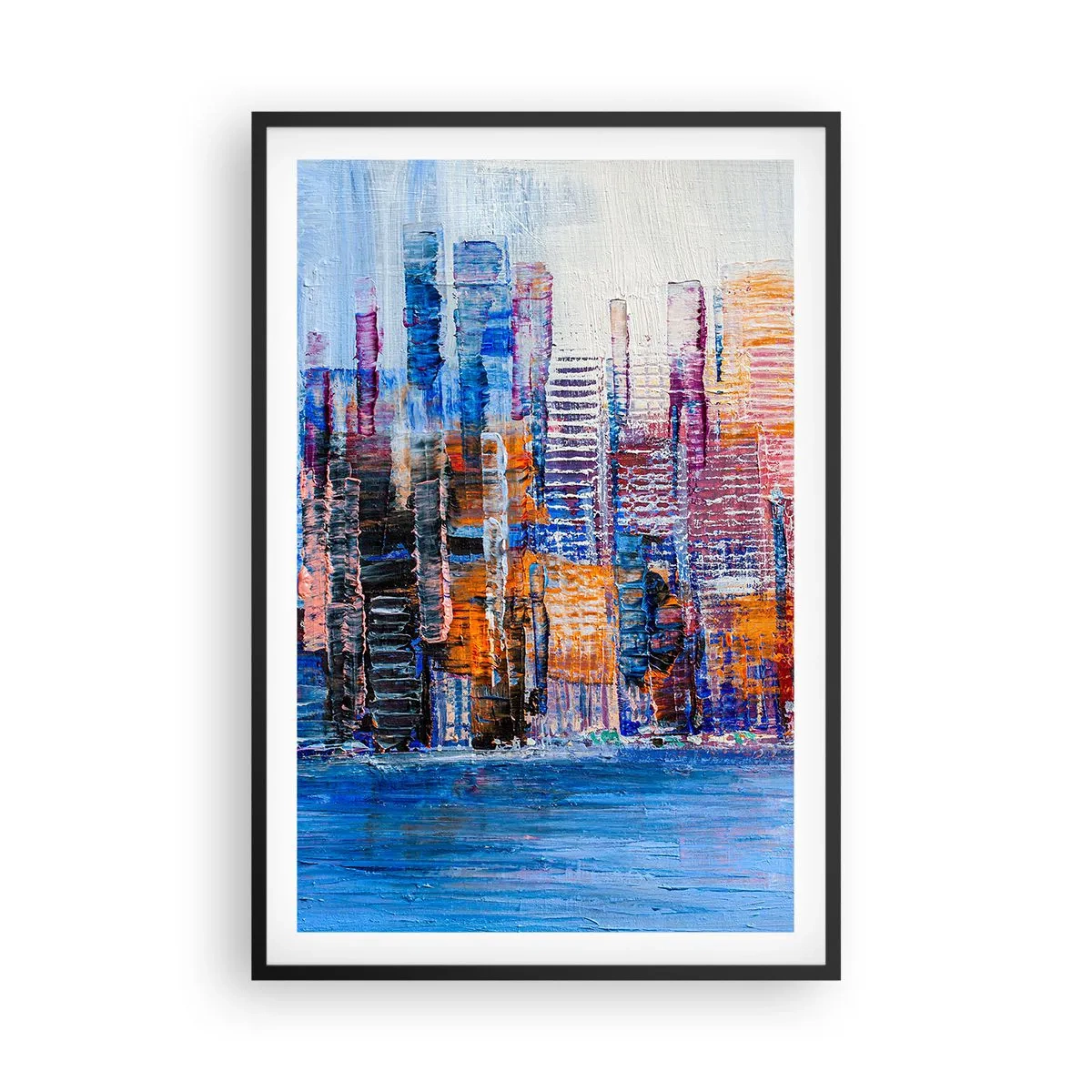 Plagát v čiernom ráme - Radostná metropola - 61x91 cm