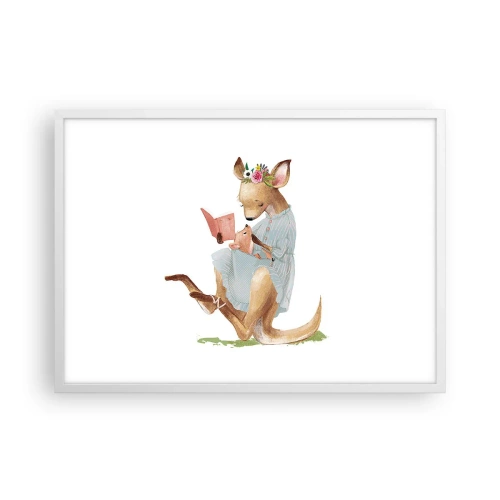 Plagát v bielom ráme - Prečítaj mi, mama - 70x50 cm