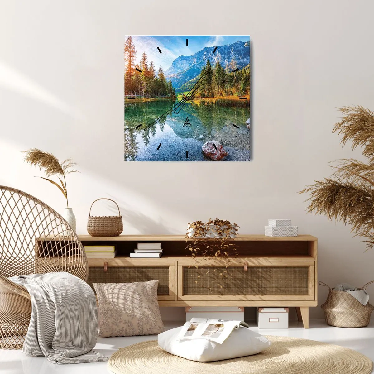 Nástenné hodiny - Nežnosť jesene - 40x40 cm