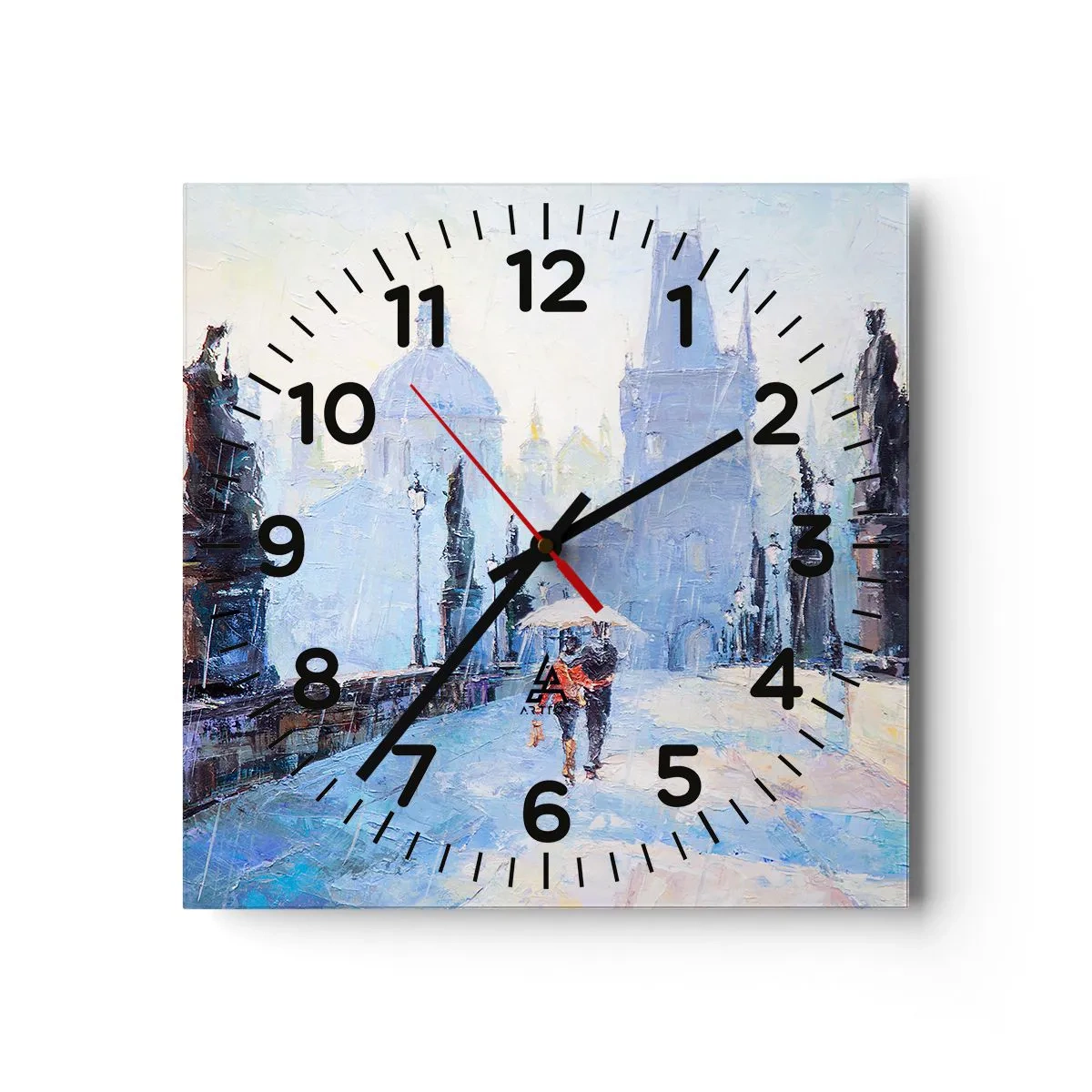 Nástenné hodiny - Nás musel očariť dážď - 40x40 cm