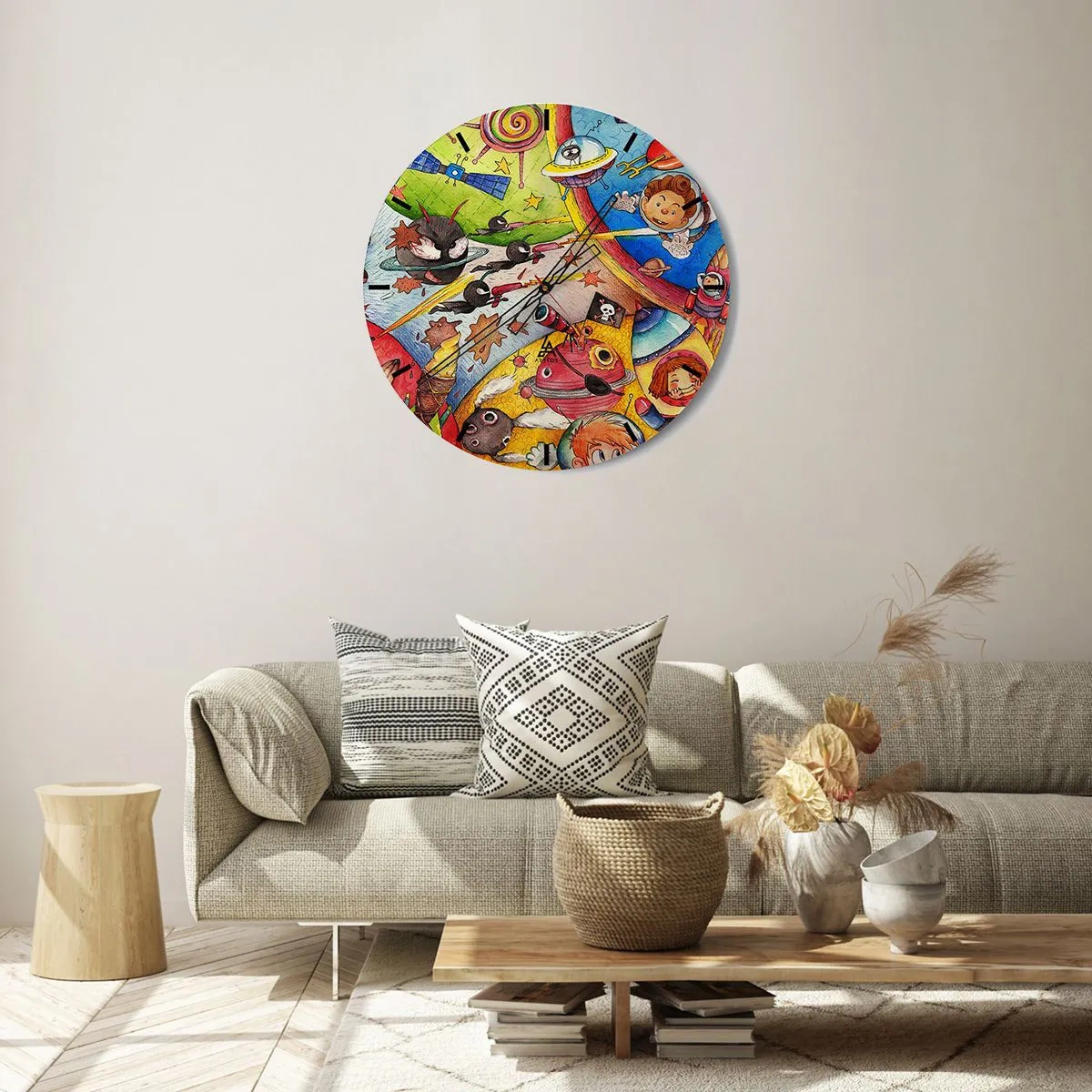 Nástenné hodiny - Veľké vesmírne dobrodružstvo - 30x30 cm