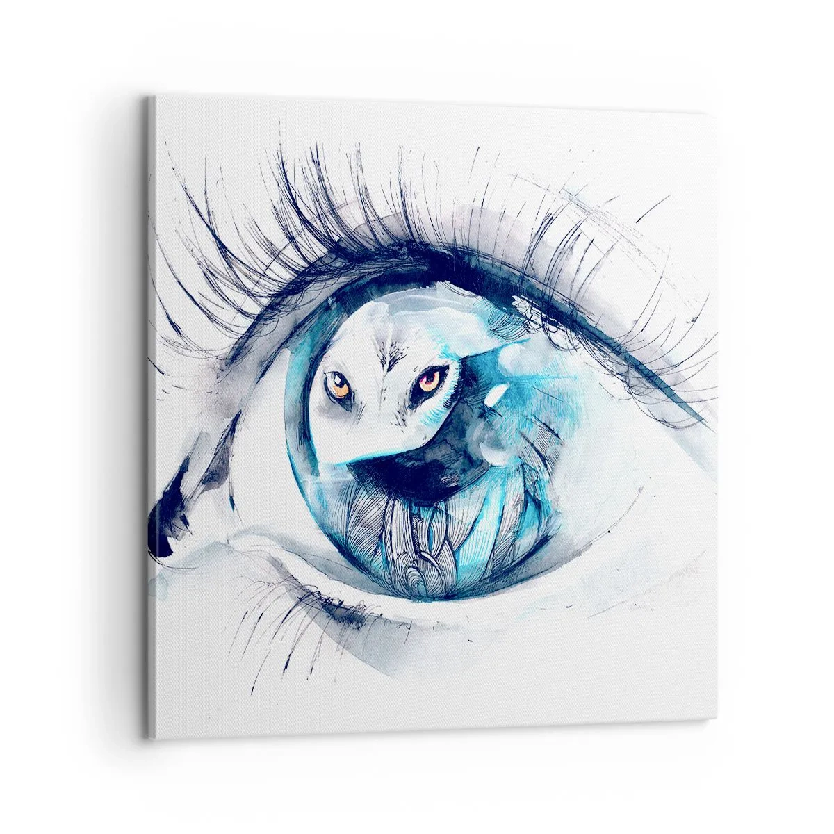 Obraz na plátne - Z očí do očí s divočinou - 60x60 cm