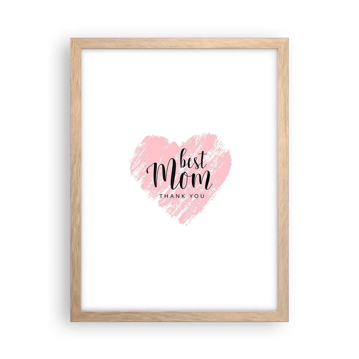 Plagát v ráme zo svetlého duba - Vždy pravá chvíľa - 30x40 cm