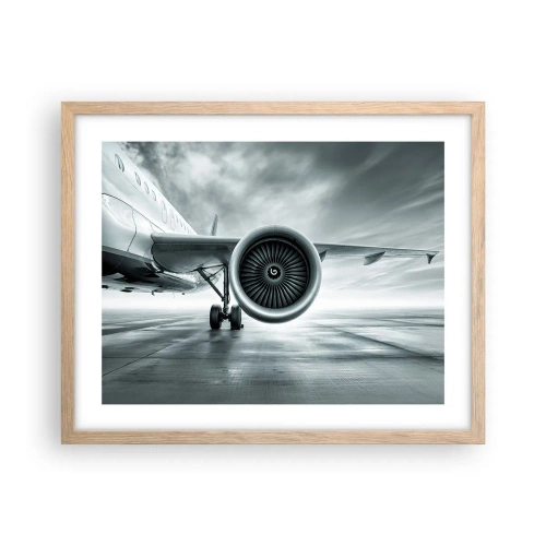 Plagát v ráme zo svetlého duba - Toto je sila! - 50x40 cm