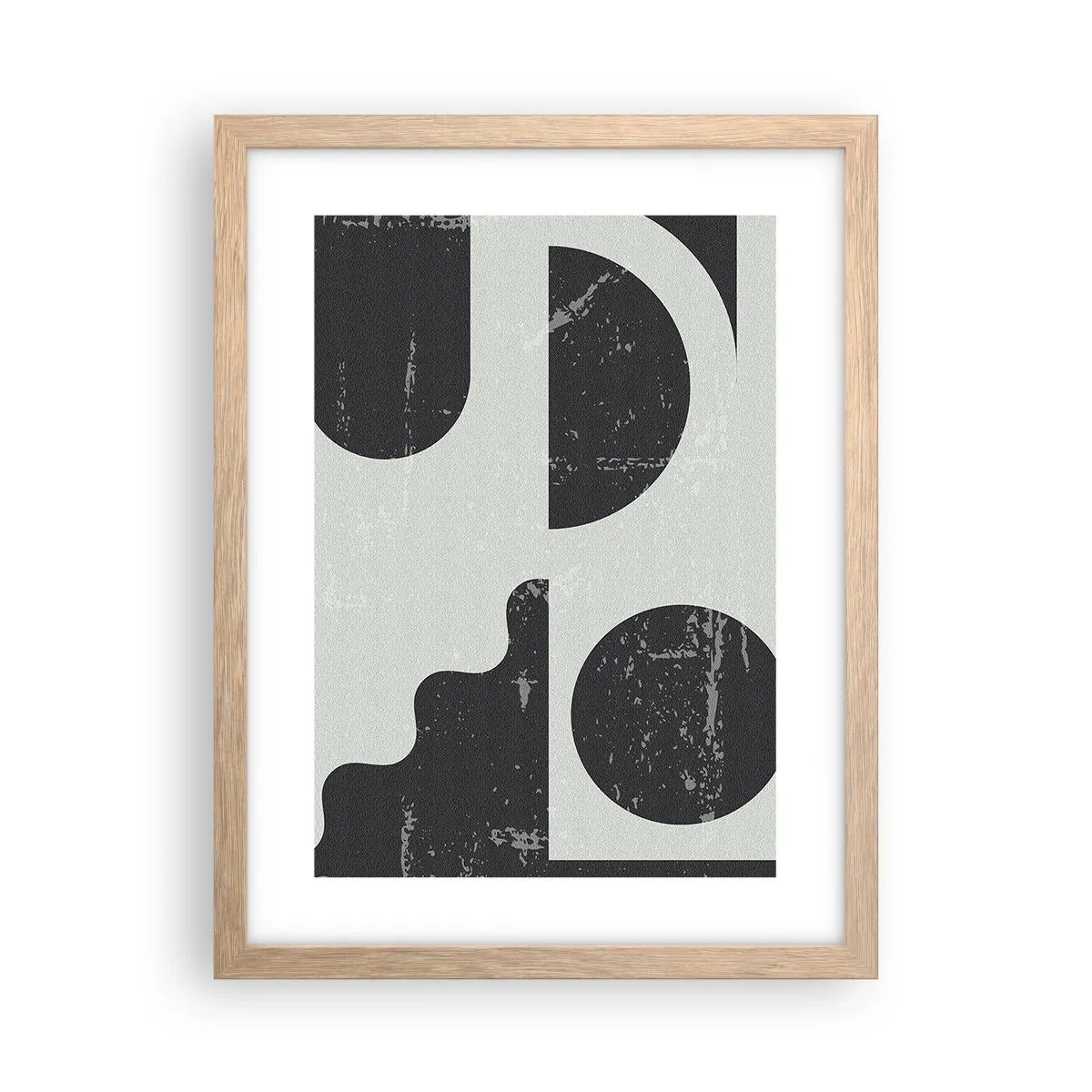 Plagát v ráme zo svetlého duba - Kompozícia nad a pod - 30x40 cm