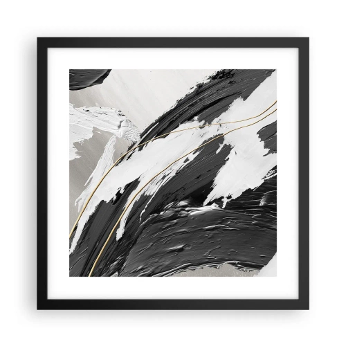 Plagát v čiernom ráme - Veľkorysá abstrakcia - 40x40 cm