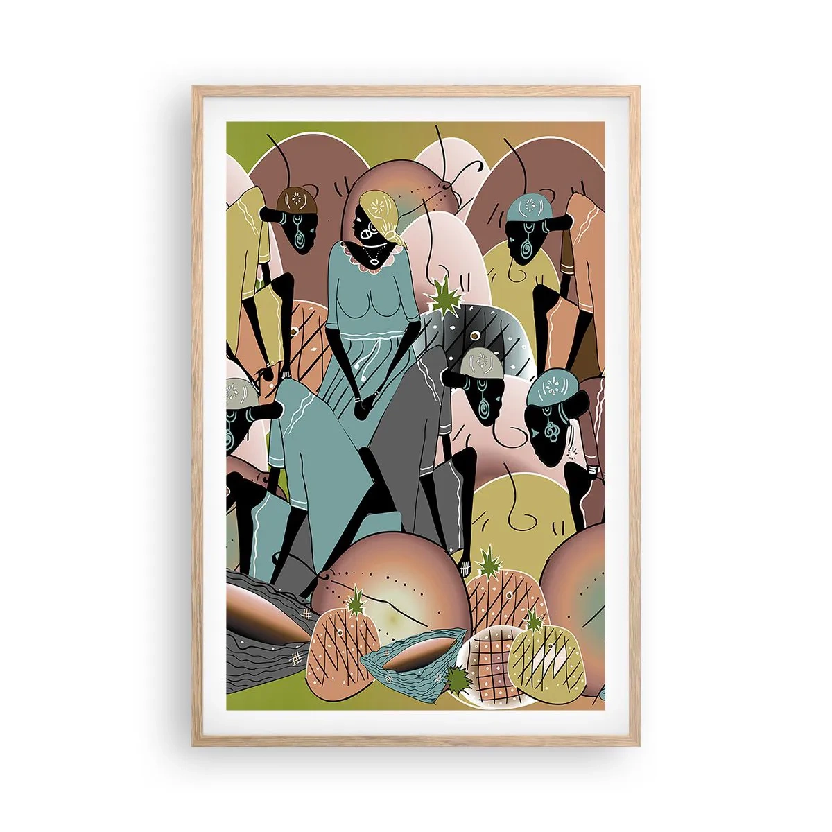 Plagát v ráme zo svetlého duba - Blíži sa veľký sviatok - 61x91 cm