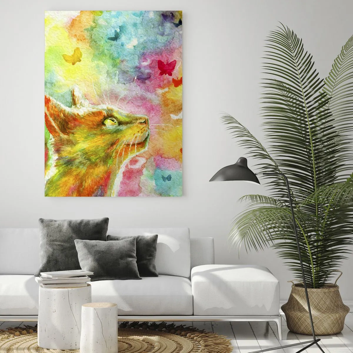 Obraz na skle - Nezmysly v mačacom raji - 50x70 cm