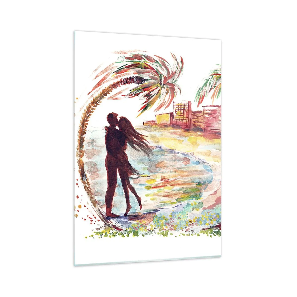 Obraz na skle - Romantické prázdniny - 50x70 cm
