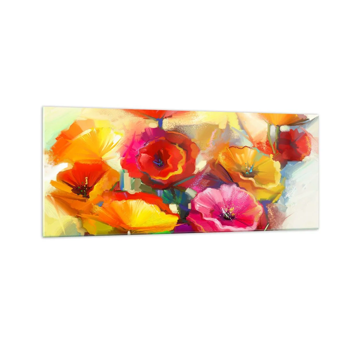 Obraz na skle - Nielen červené - 100x40 cm