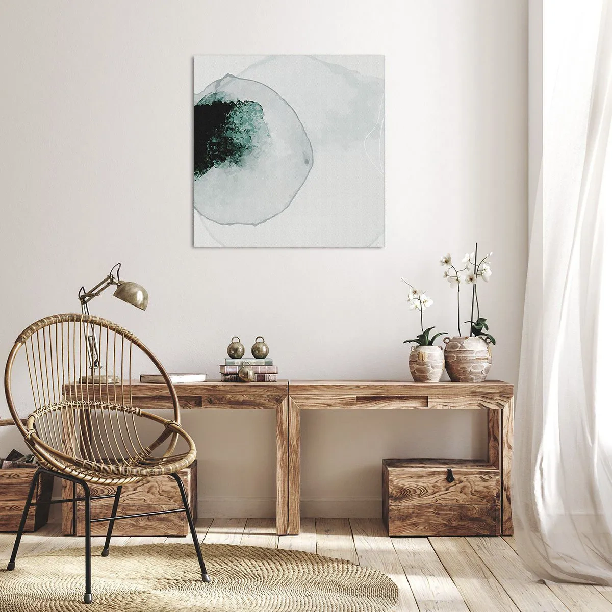 Obraz na plátne - V kvapke vody - 40x40 cm