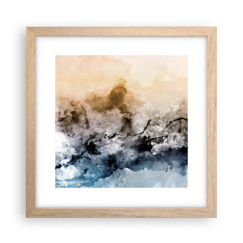 Plagát v ráme zo svetlého duba - Ponorené do mračná hmly - 30x30 cm