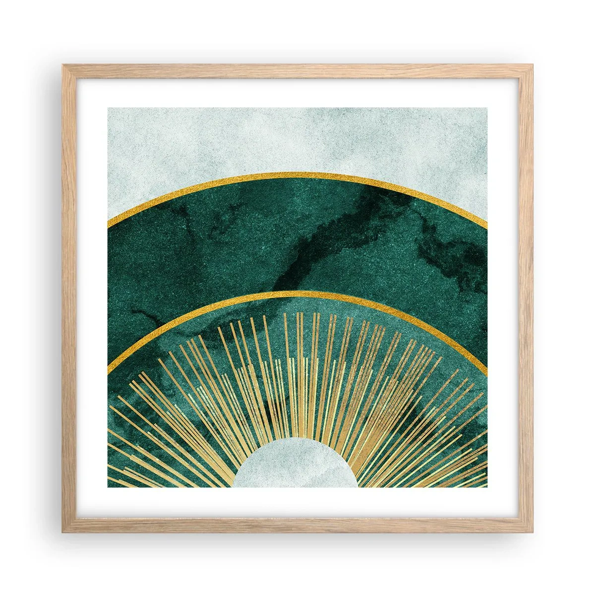 Plagát v ráme zo svetlého duba - Iná slnečná sústava - 50x50 cm