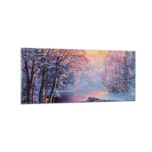 Obraz na skle - Farby zimy - 120x50 cm