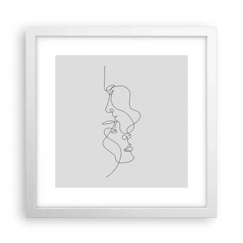 Plagát v bielom ráme - Žiar vášnivých túžob - 30x30 cm