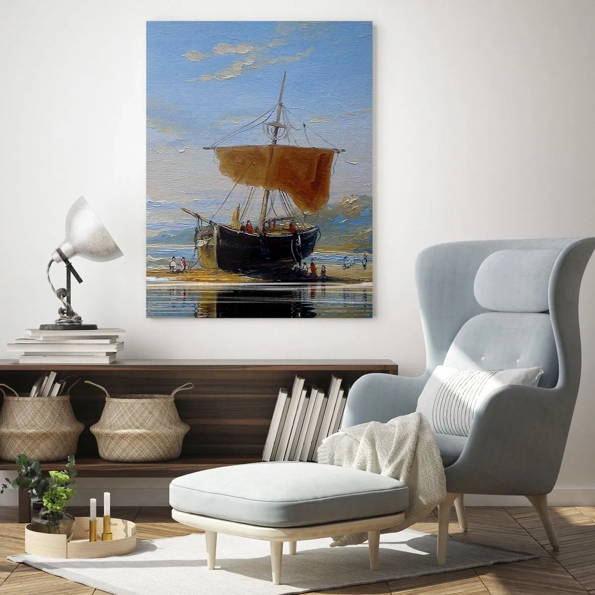 Obraz na skle - Voda, zem, vzduch - 50x70 cm