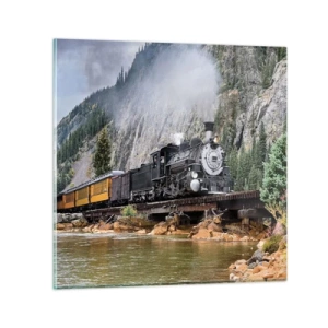 Obraz na skle - A kam to? Kam? - 30x30 cm